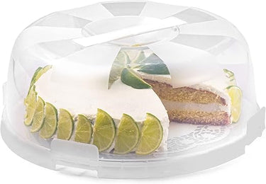 Snips, Porta Tarta, Caja de Transporte para Tartas, Contenedor Pasteles con 4 Cerraduras de seguridad, 28 x 9 cm, Made in Italy, 0% BPA e phthalate free